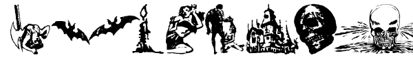 Horror Dingbats Eerie Edition font preview